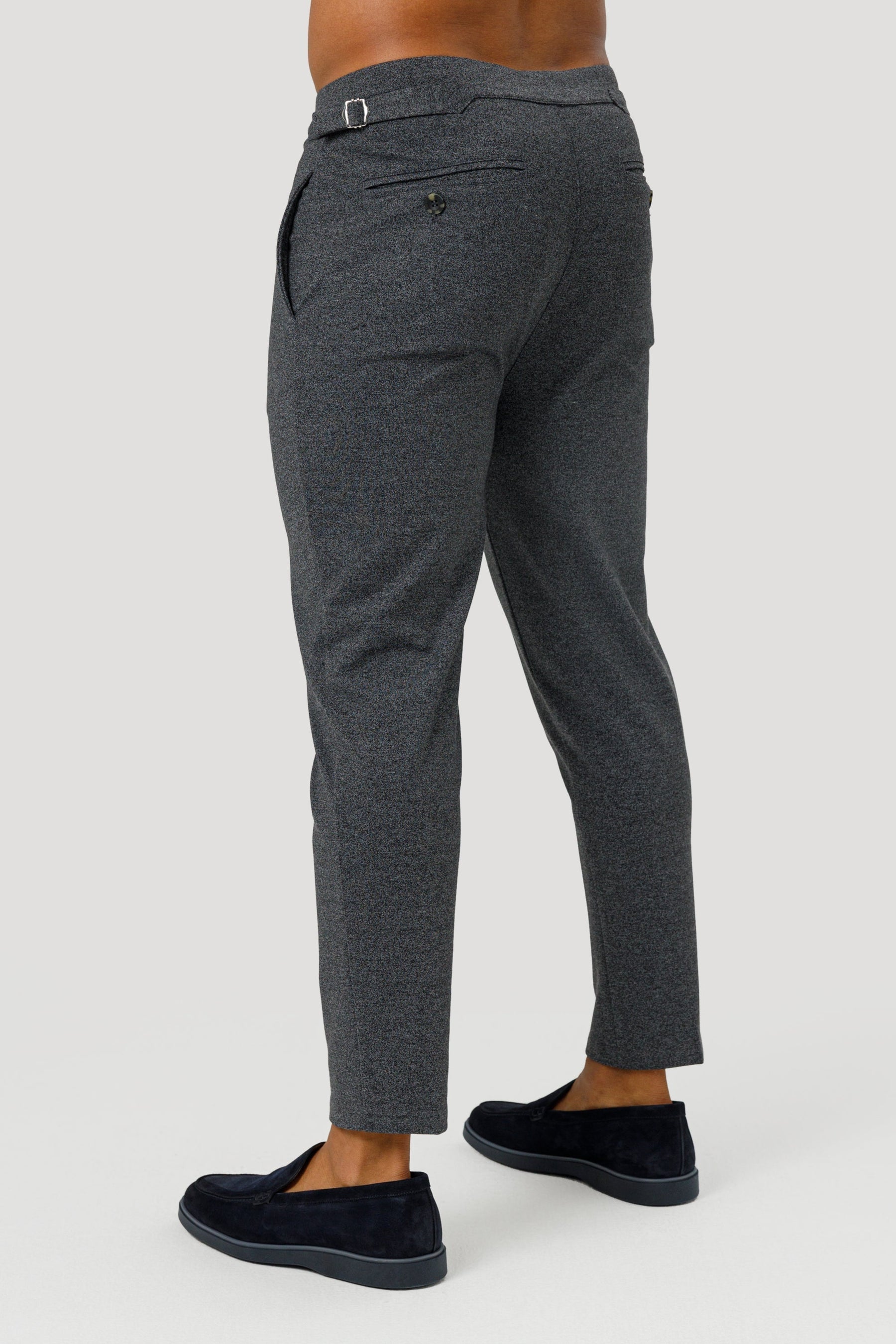 Calça Alfaiataria Amalfi Cinza Chumbo Moda Real
