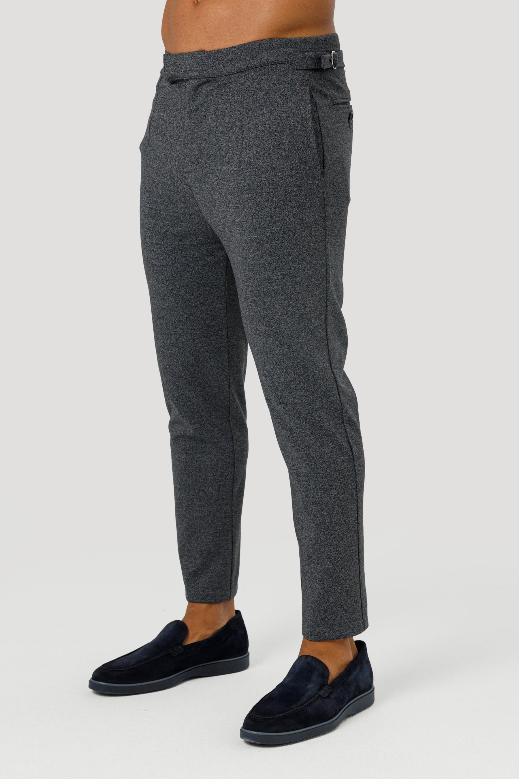 Calça Alfaiataria Amalfi Cinza Chumbo Moda Real