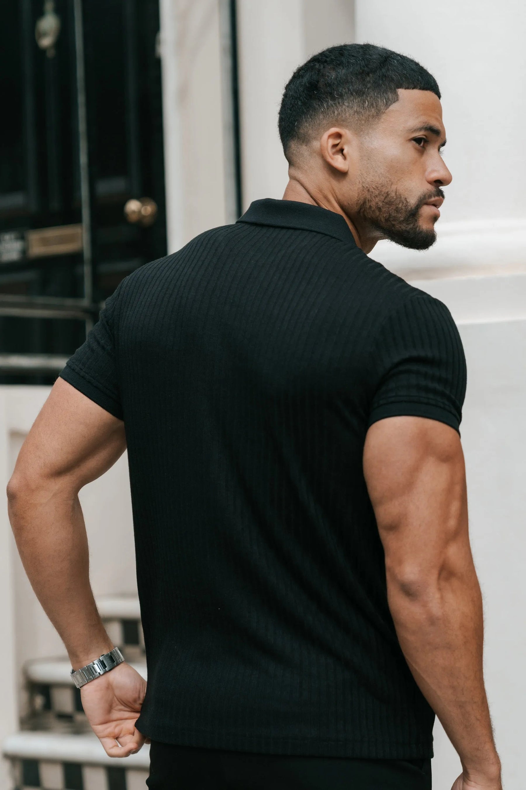 Camisa Polo Masculina Milano Preta Moda Real