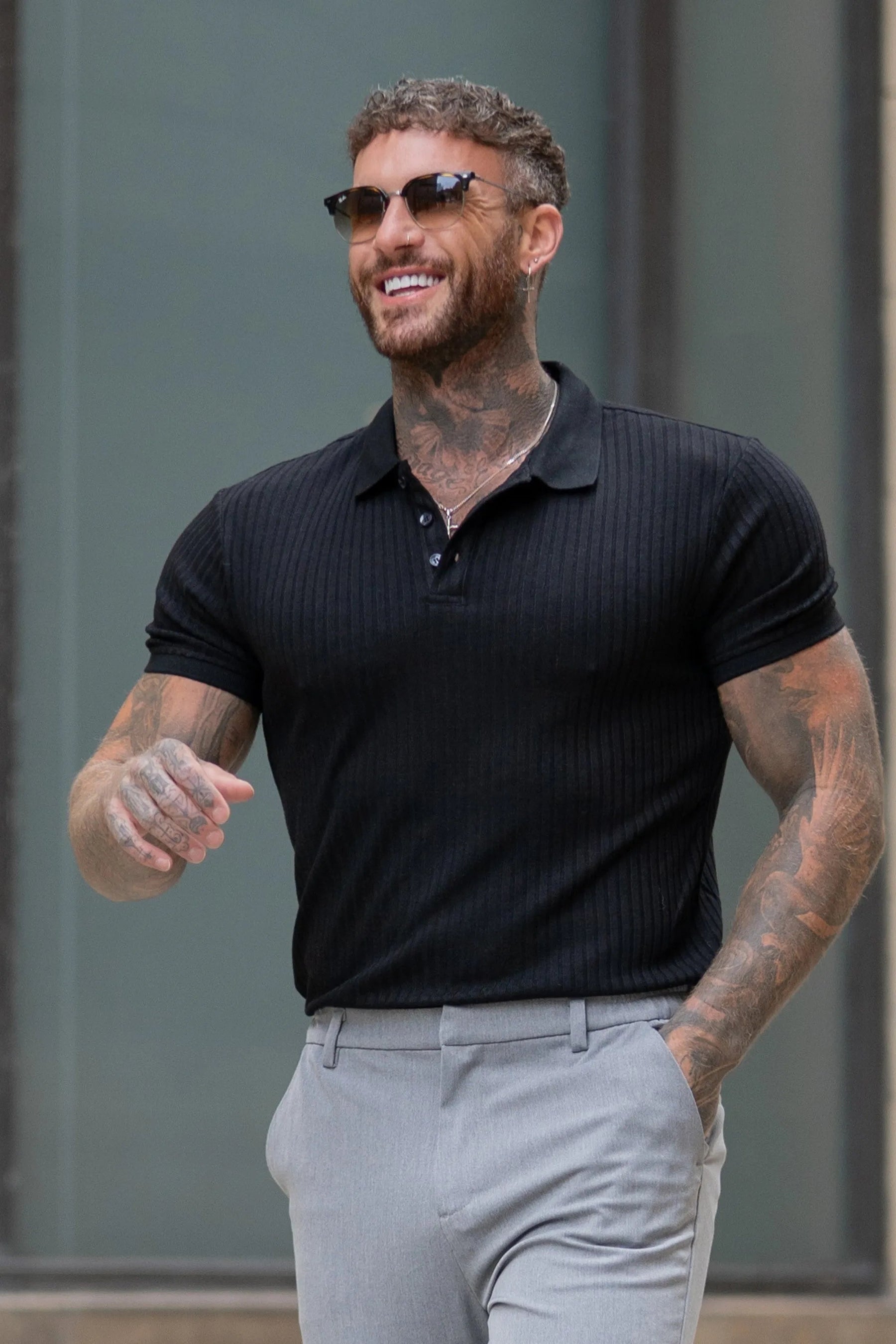 Camisa Polo Masculina Milano Preta Moda Real