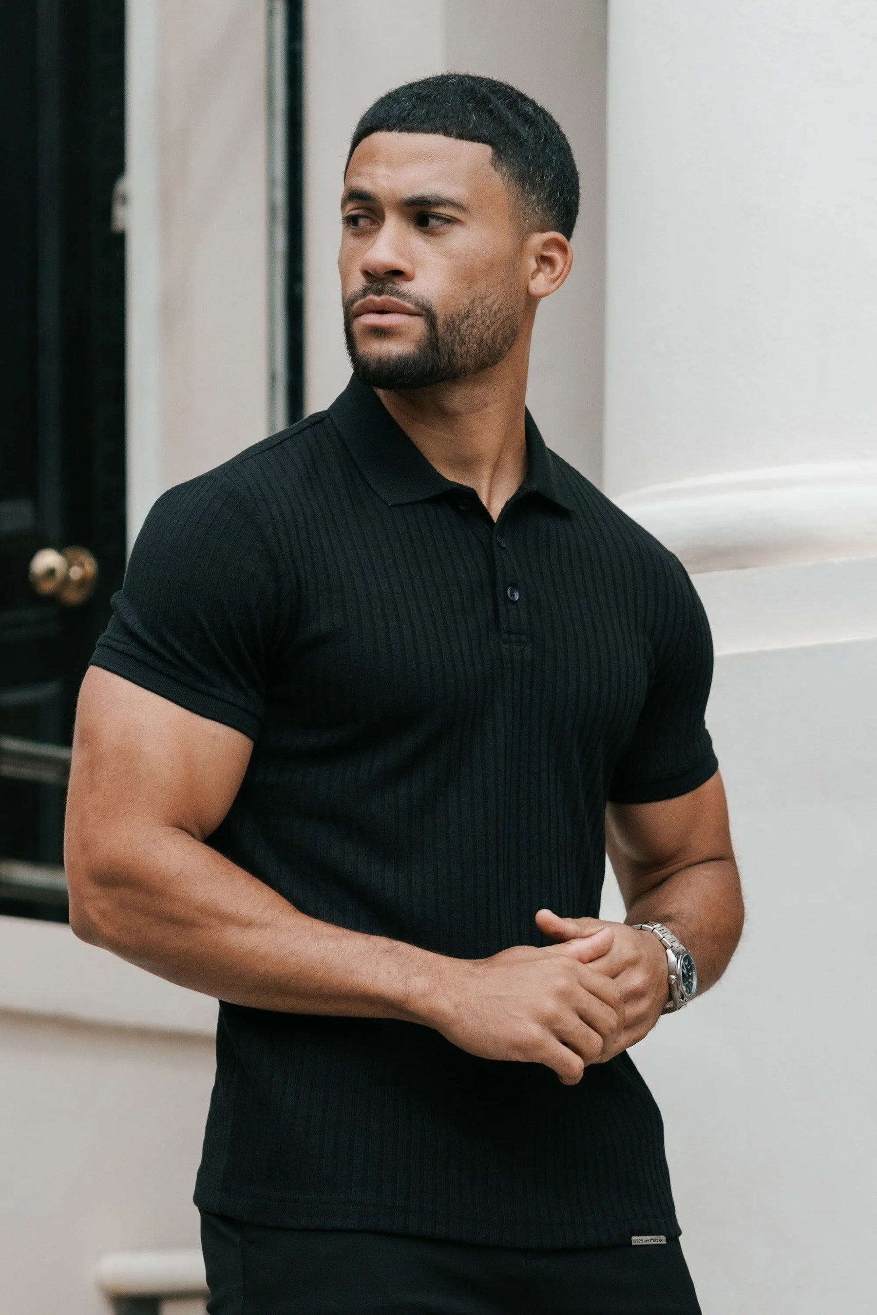 Camisa Polo Masculina Milano Preta Moda Real