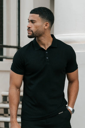 Camisa Polo Masculina Milano Preta Moda Real
